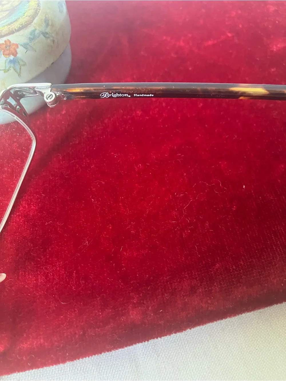 Brighton Shakespeare Reading Eyeglasses Silver Tortoise +1.0 Readers In Tin Case